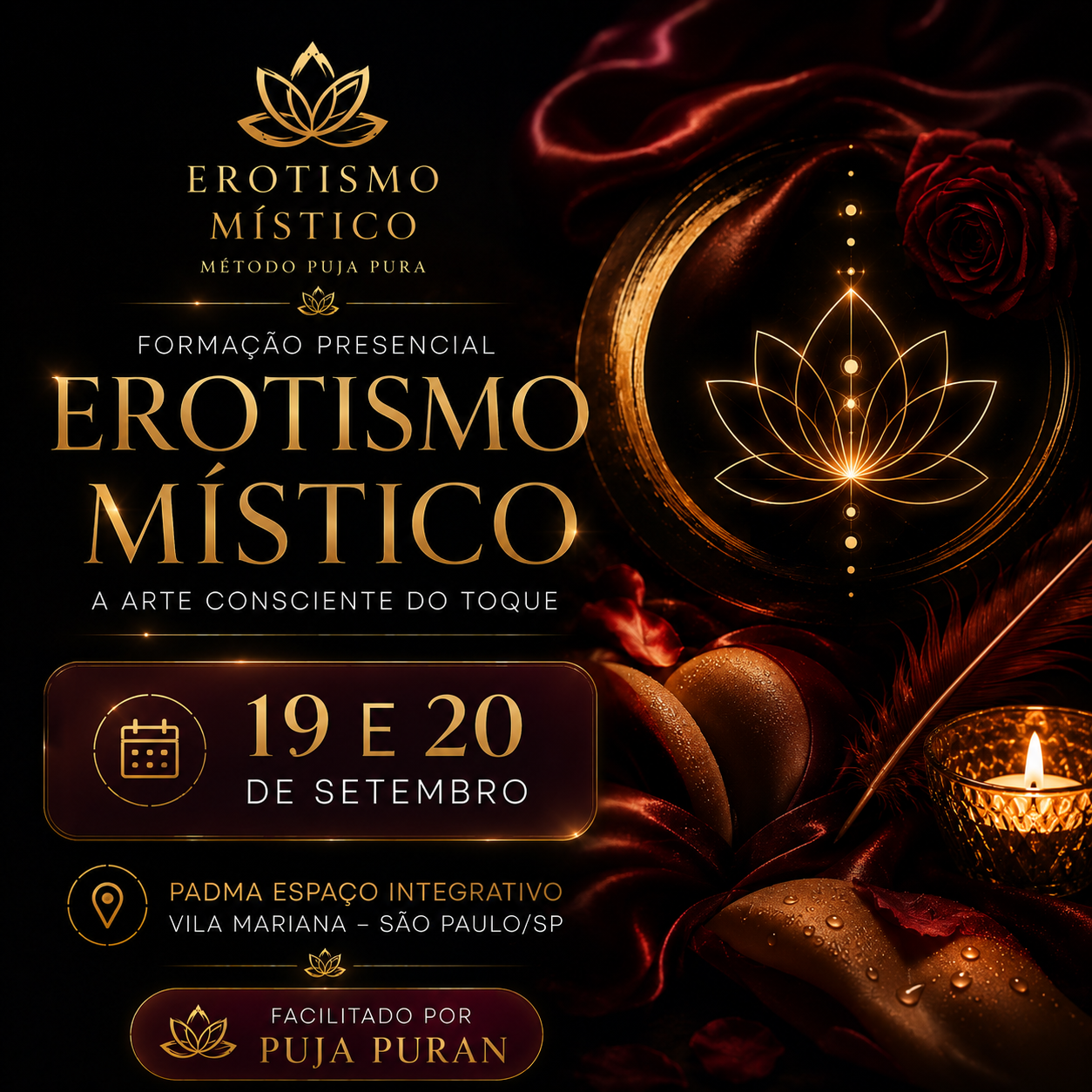 Arte do evento Formação em Erotismo Místico