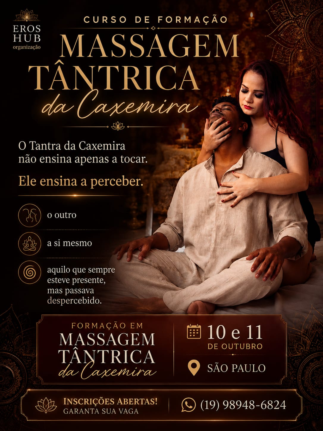 Arte do evento Formação em Massagem Tântrica da Caxemira